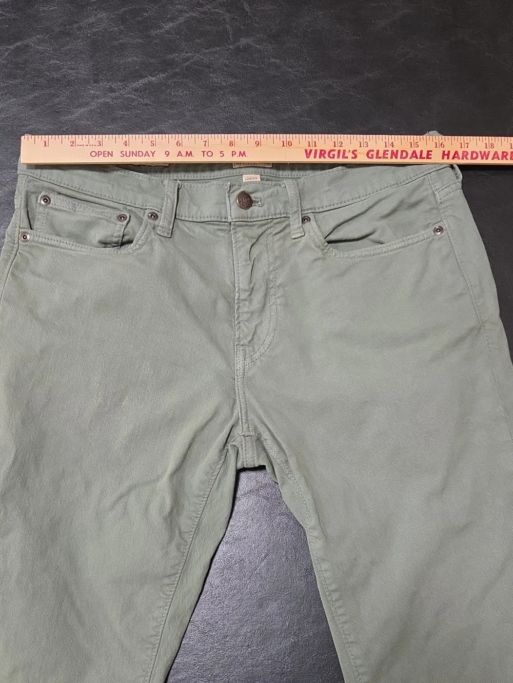 J. Crew 484 Slim Fit Stretch Chino Pants Mens 32x32 Green Sage Chinos Trousers